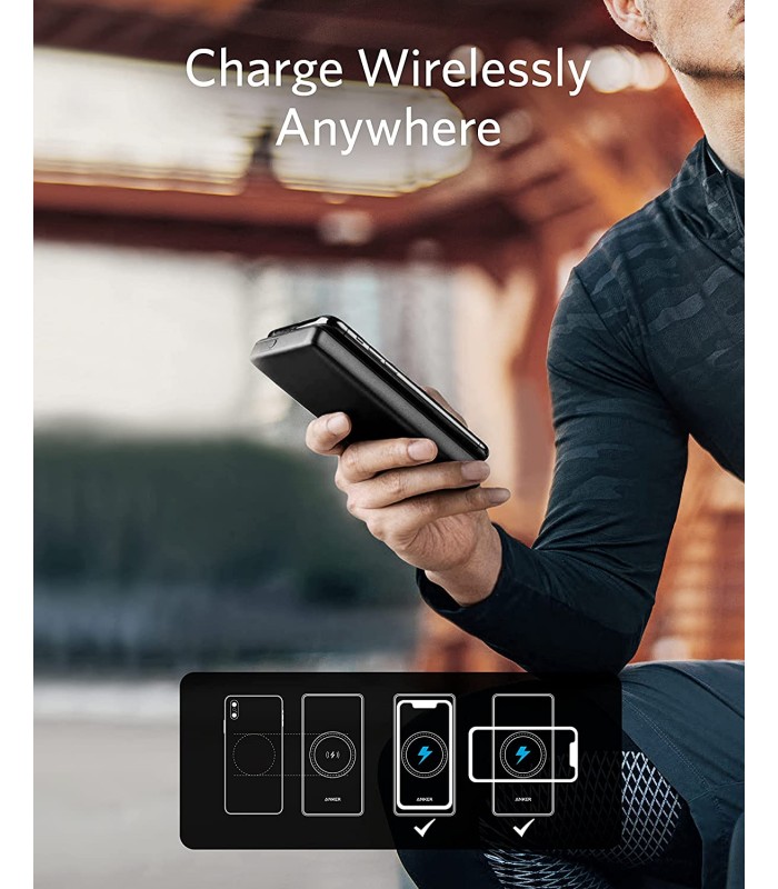 پاوربانک ۱۰ هزار وایرلس انکر مدل Anker PowerCore III Sense-A1617