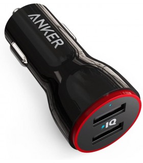 شارژر فندکی انکر مدل PowerDrive 2 A2310 رنگ مشکی/قرمز