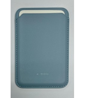جاکارتی مگ سیف چرمی کی دو مدل K-Doo Leather Wallet MagSafe-آبی روشن