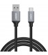 کابل ۱ متری USB-C به USB-A آکی مدل Braided CB-CD2-خاکستری