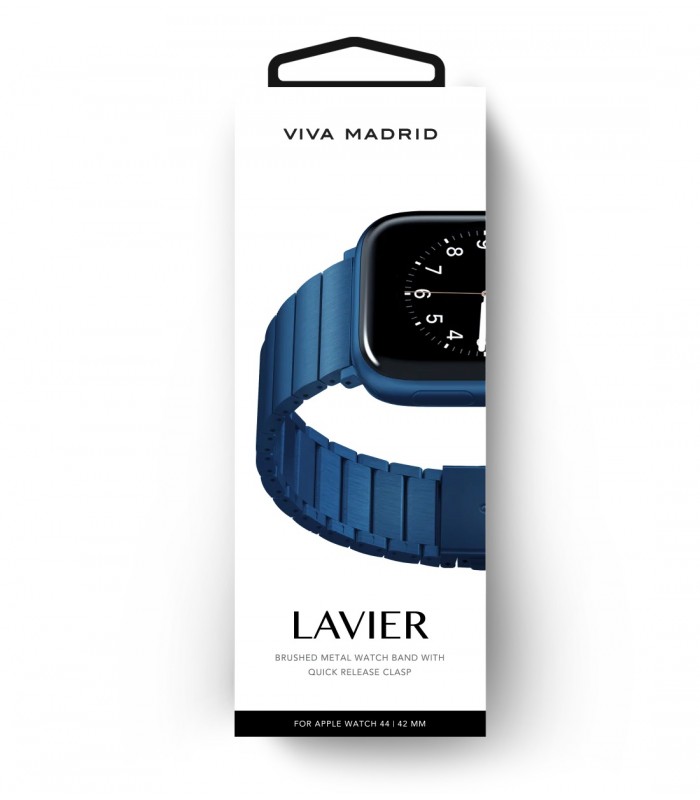 بند فلزی اپل واچ  ویوا مادرید مدل Viva Madrid Lavier 42/44/45mm-آبی-BLU44