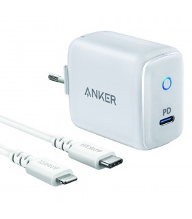 شارژر دیواری انکر مدل Anker PowerPort PD1-B2019 به همراه کابل شارژ ۹۰ سانتیمتری
