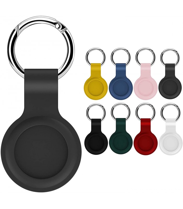 جاسوئیچی سیلیکونی اپل مدل AirTag Silicone Loop رنگ مشکی - مشابه اصلی